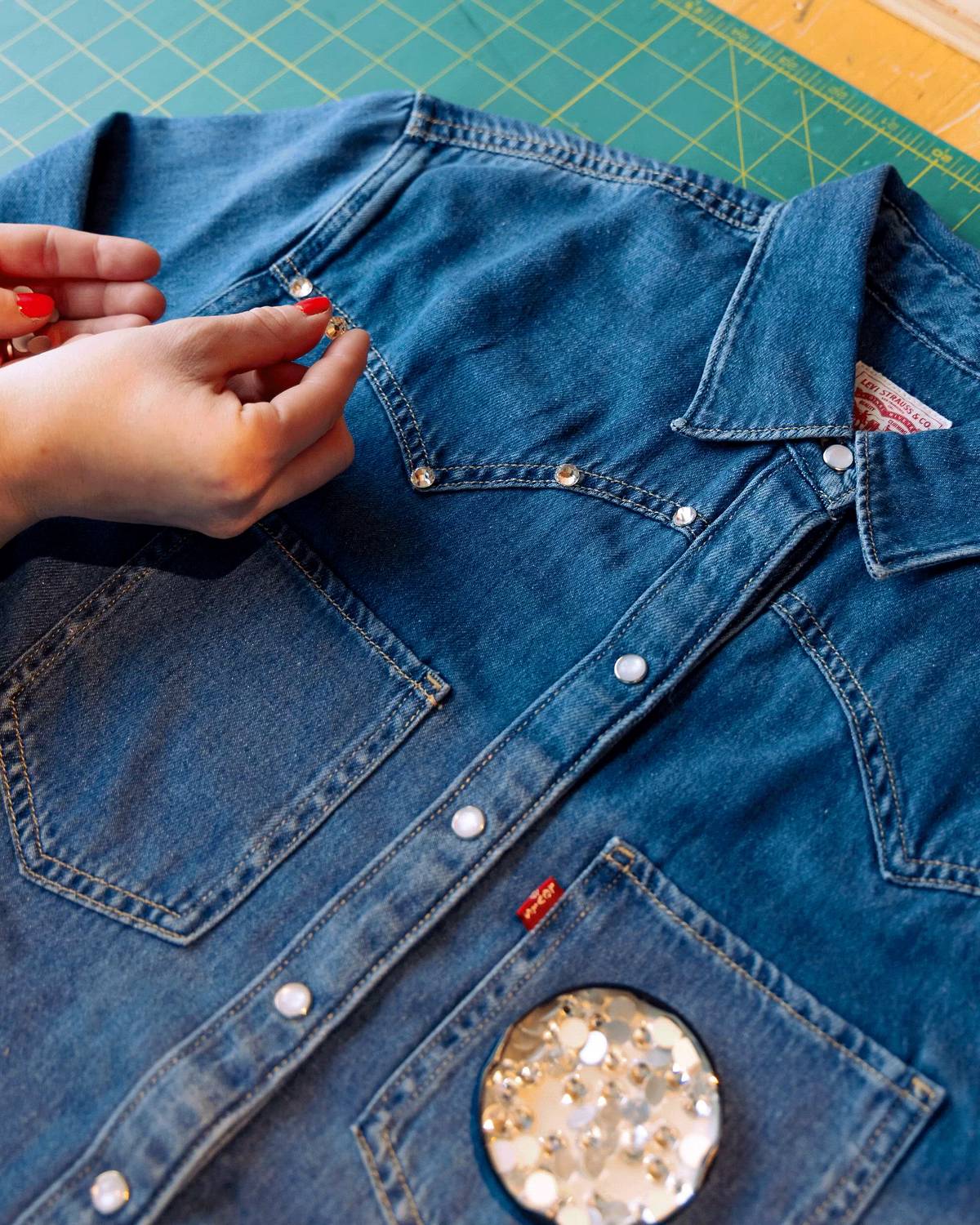Denim detail check