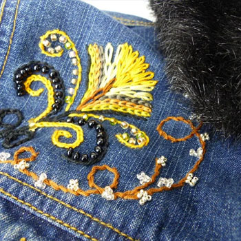 Denim Embroidered