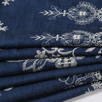 Denim Embroidered