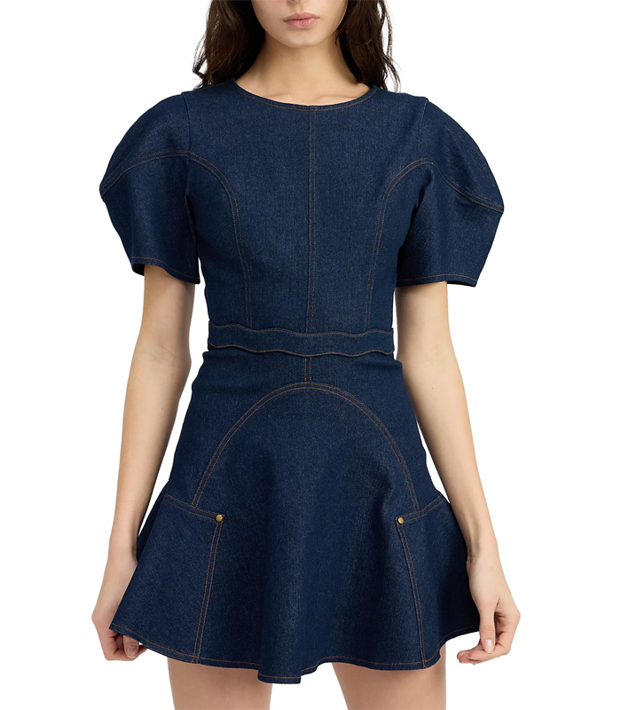 Women's Dakota Short-Sleeve Denim Mini Dress