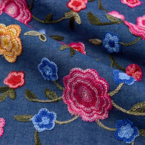 Affixed Cloth Embroidery Denim Clothing