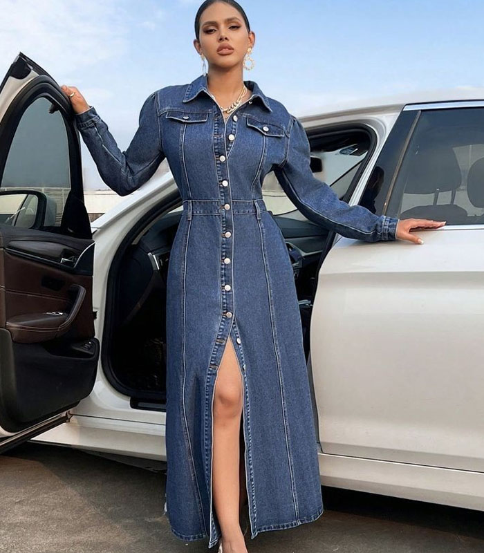 long jeans dress