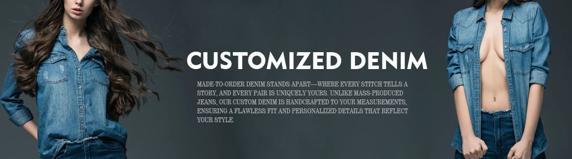 made to order women denim clothing set