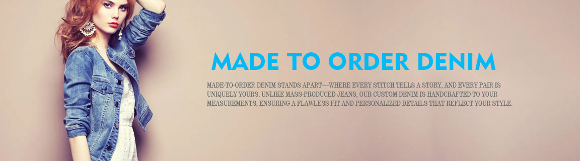 made to order denim clothing set