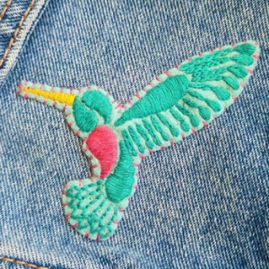 Affixed Cloth Embroidery Denim Clothing