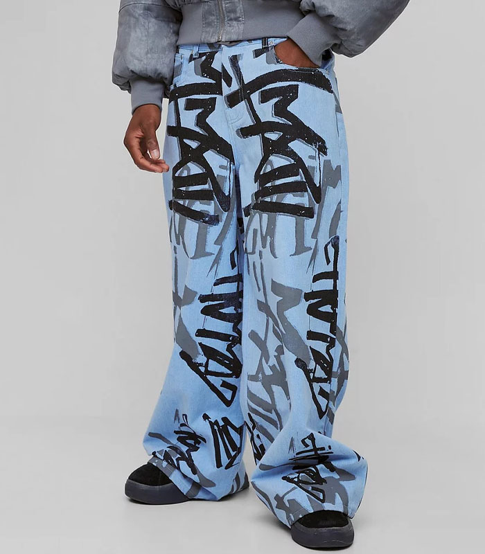 Custom Over Print Denim Jeans