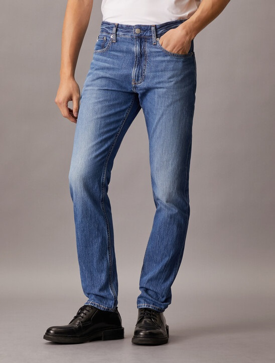 men's butterfly print denim jeans pants