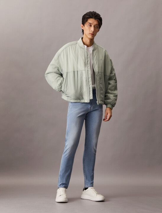 straight-leg men jeans men's wide leg denim pants hip hop style washed jeans with pockets classic straight