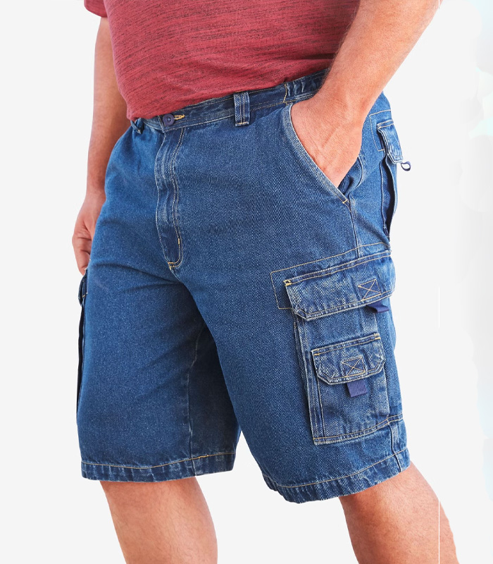 King Size Denim Cargo Shorts