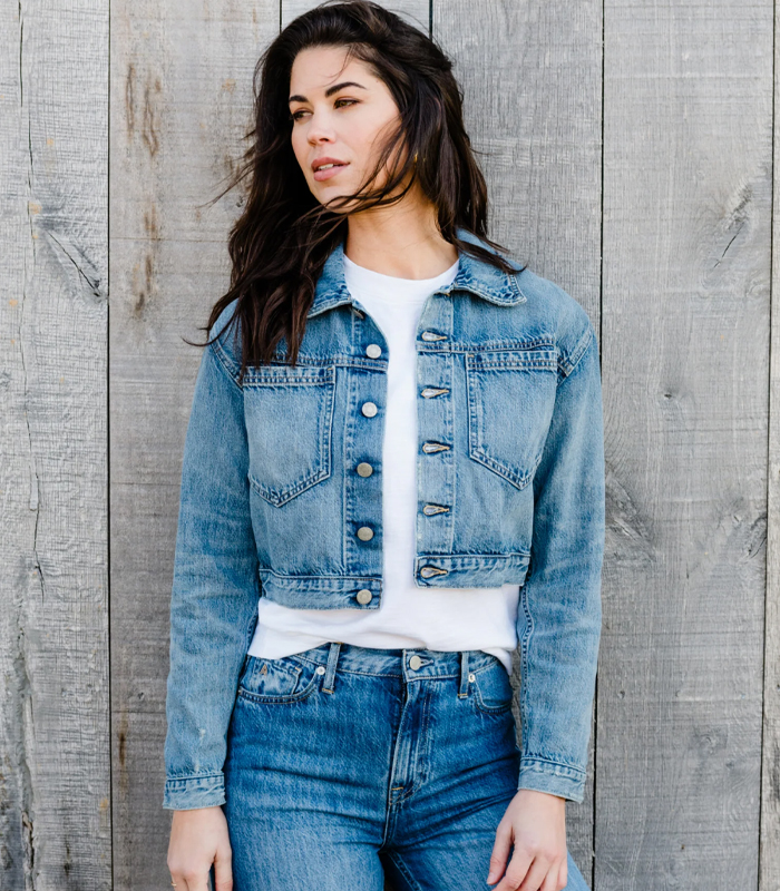 Custom Denim Clothing Cropped Jacket