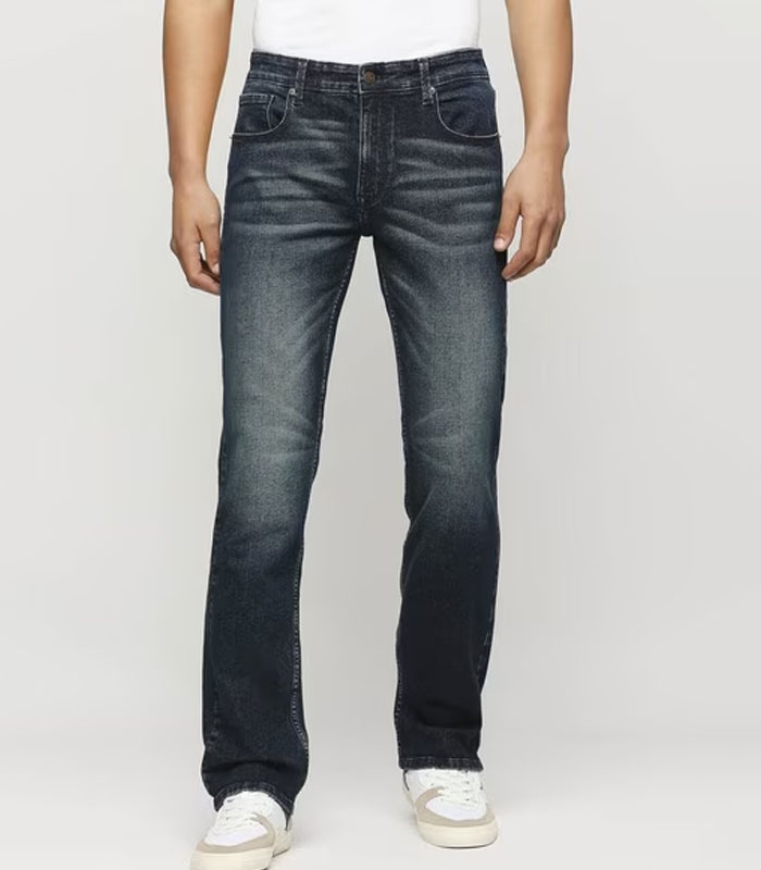 yeokou men's casual loose hip hop denim work pants jeans with cargo pockets