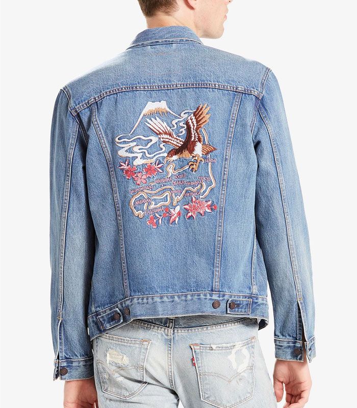 Custom Men's Embroidered Trucker Jacket