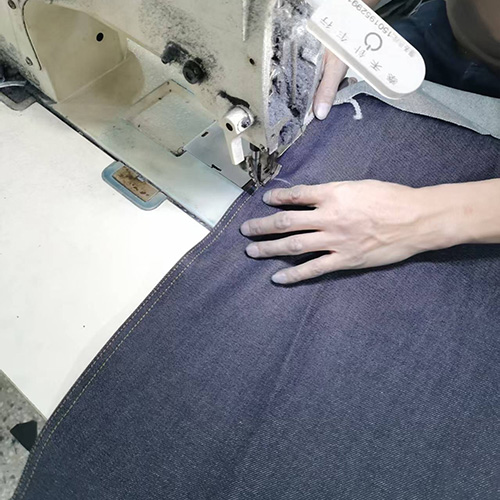 Jeans production stitching