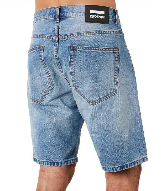 Mens Light Blue Wash Denim Shorts