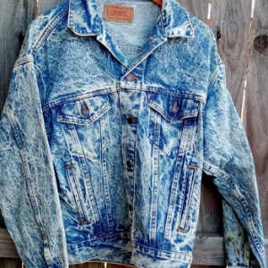 Acid Wash Denim Jean Trucker Jacket
