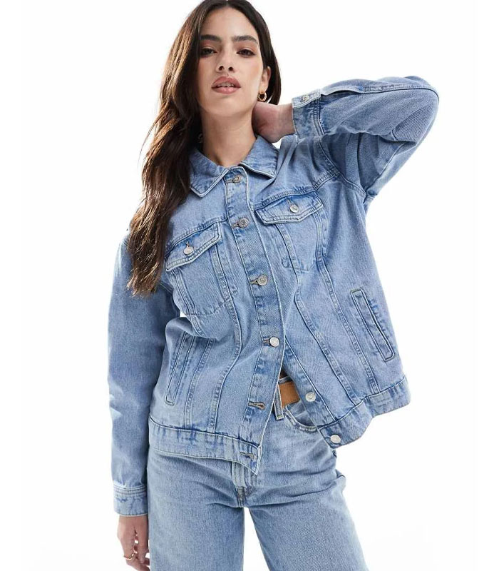 Acid wash denim jacket
