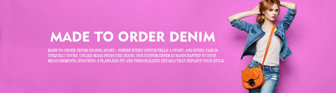made to order denim set