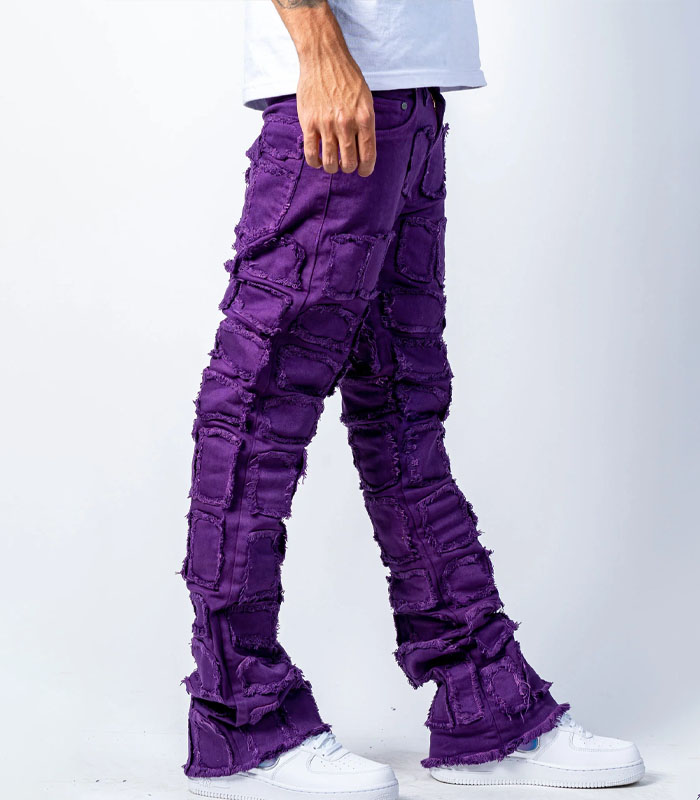 purple brand jeans with tag