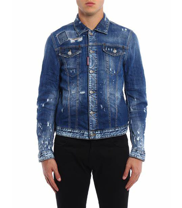 Denim stone washed jacket