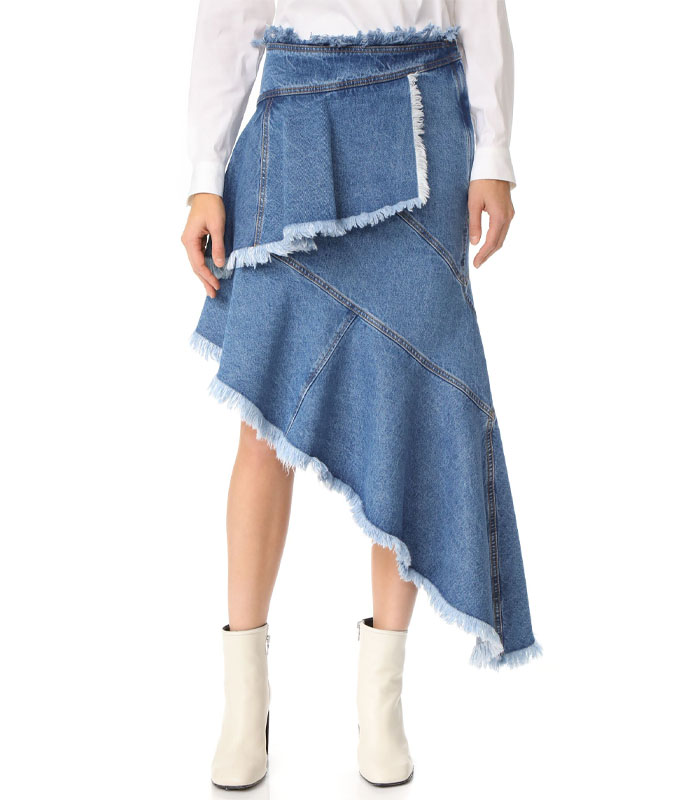 Wrap Denim Skirt