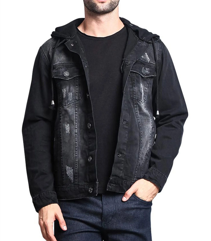 Custom vintage denim jacket for men
