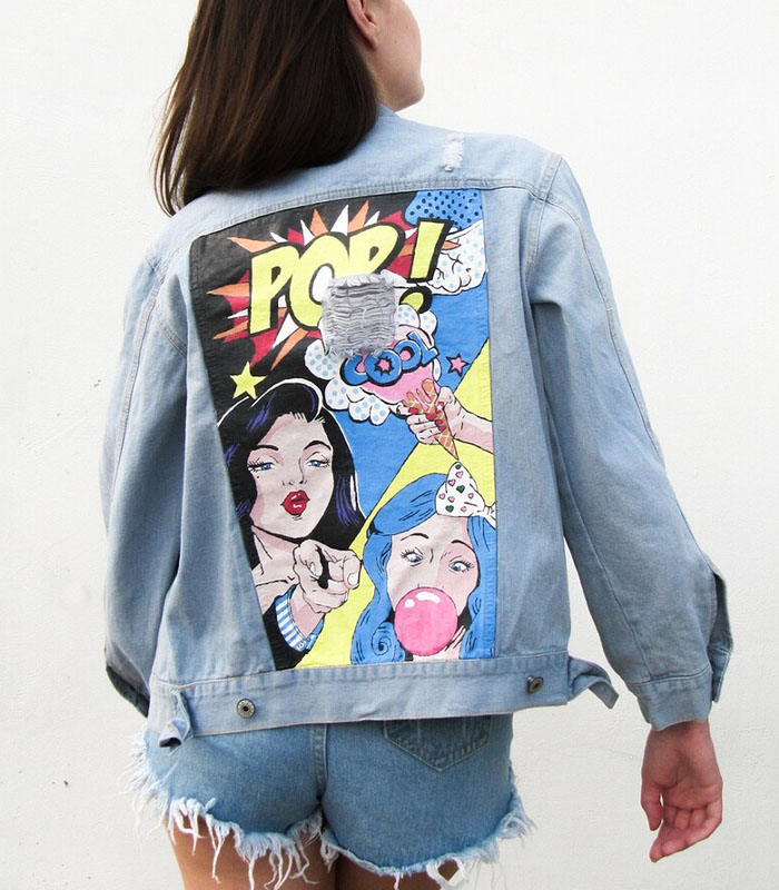 Custom painted jean jackets