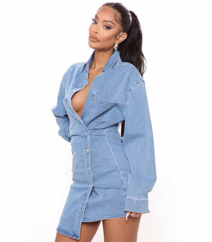 Sexy Shirt Dress for Women