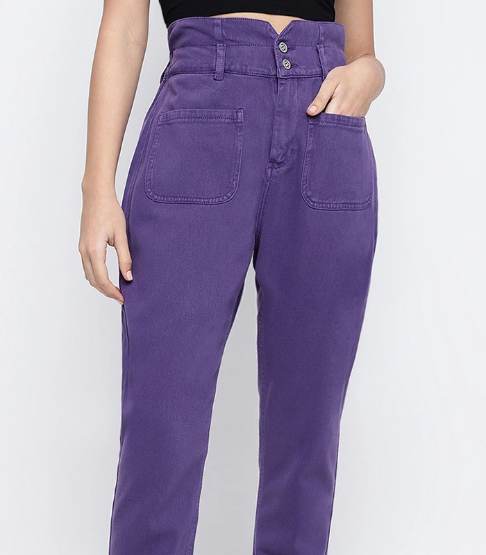 Purple custom jeans