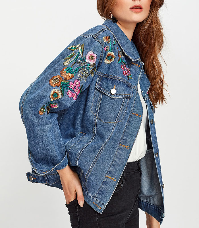 custom embroidered jean jacket