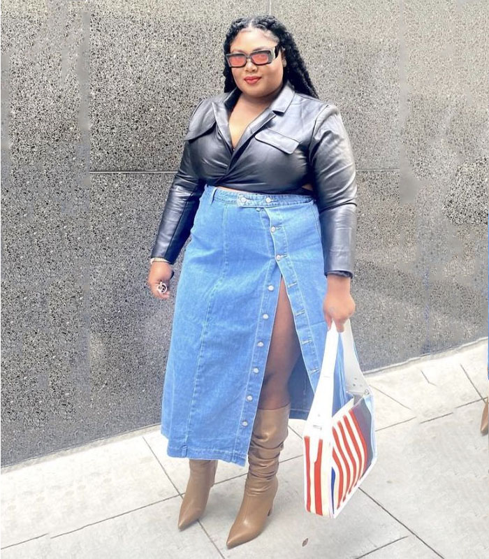 denim skirt for plus size