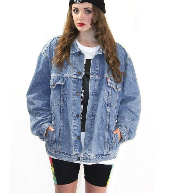 oversize jean jacket women street wear