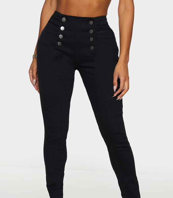 custom black jeans