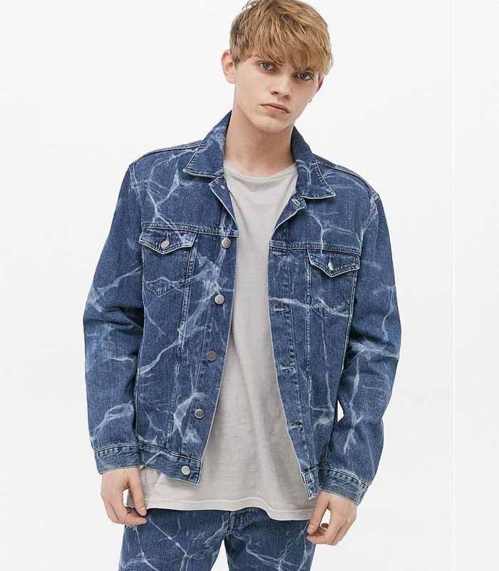 Men’s Totem-Print Denim Jacket