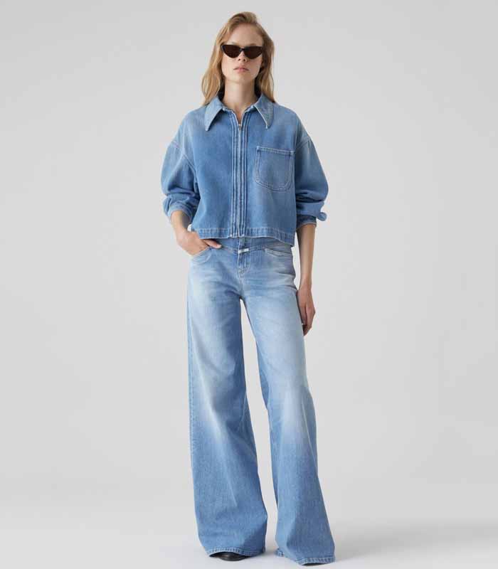 Light-Wash Casual Women's Denim Set