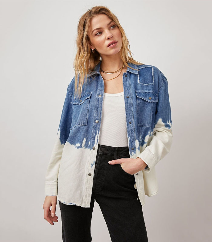 Tie-dye denim top