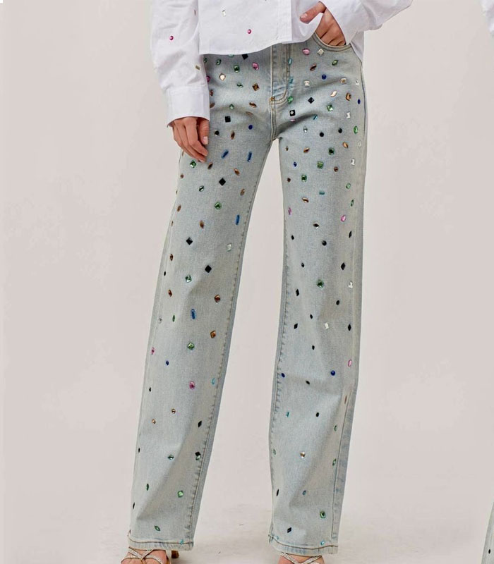 Swarovski crystal jeans
