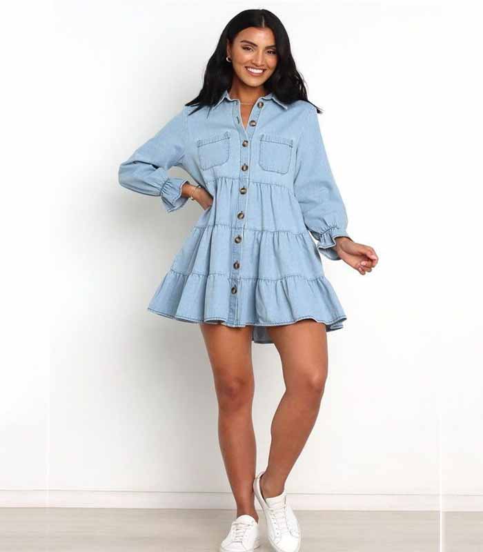 Solid-Color Women's Dress