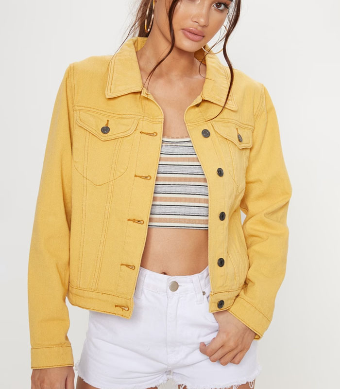denim jacket yellow