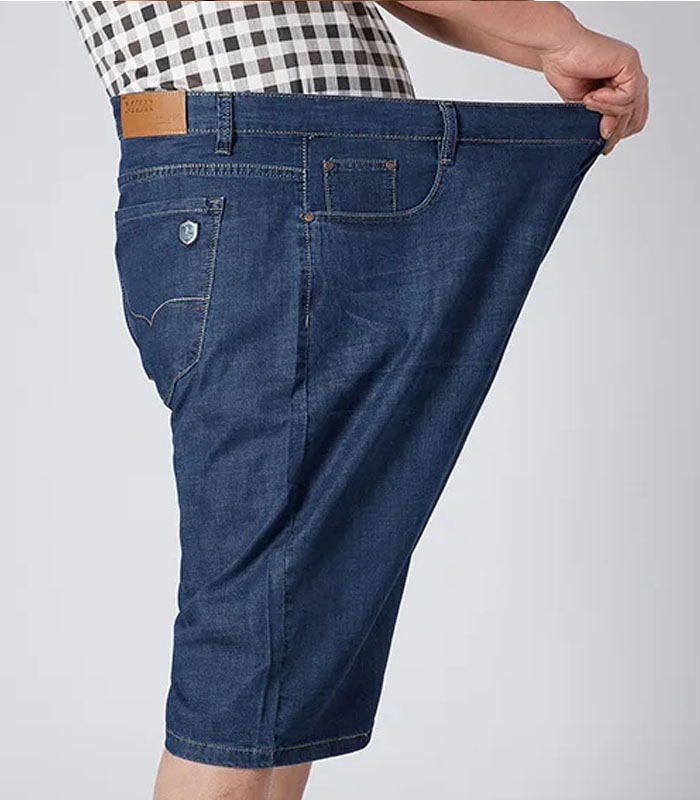 Oversized denim shorts