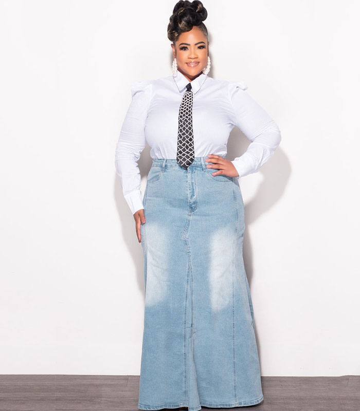 denim skirt plus size
