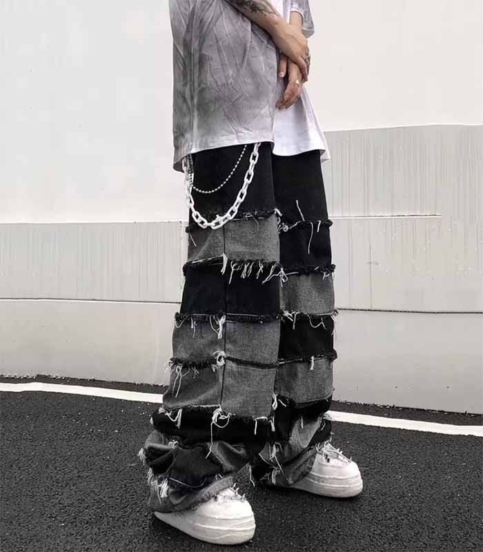Streetwear Frayed Jeans