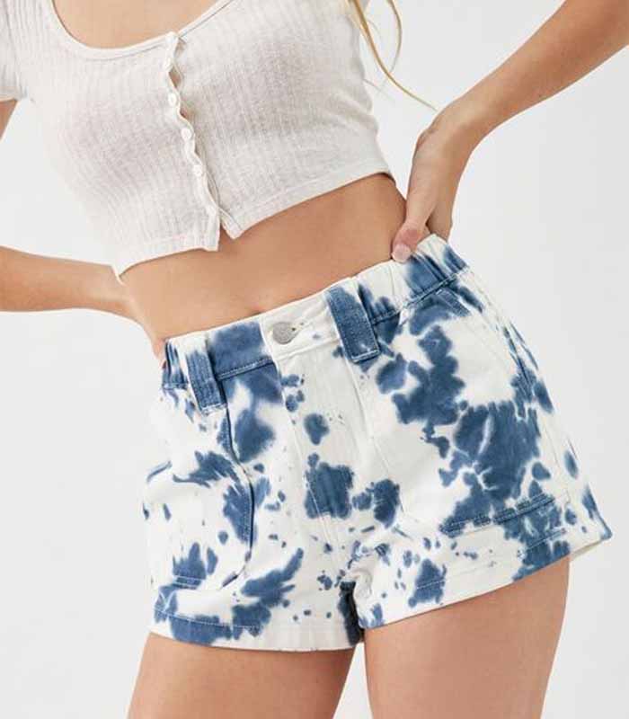 Custom Tie-Dye Denim Shorts