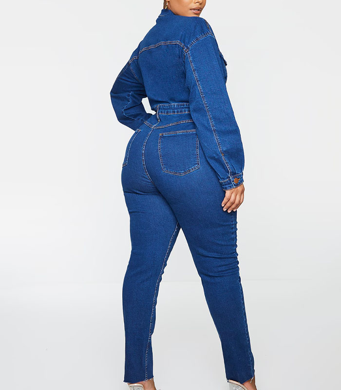 denim jumpsuit dresses plus size women