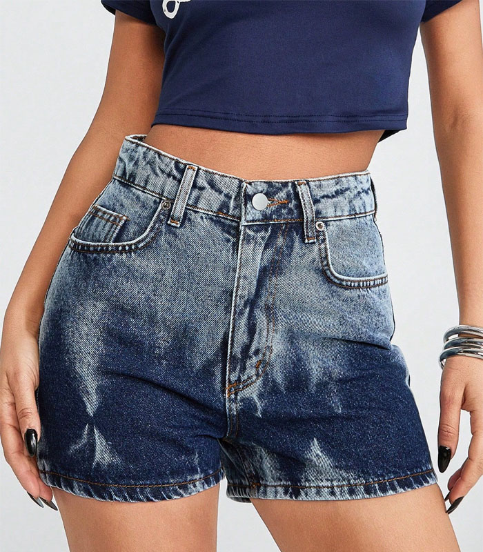 Women High Waisted Pockets Casual Versatile Denim Shorts Shorts Women Pockets Casual Versatile Denim Shorts Shorts Women