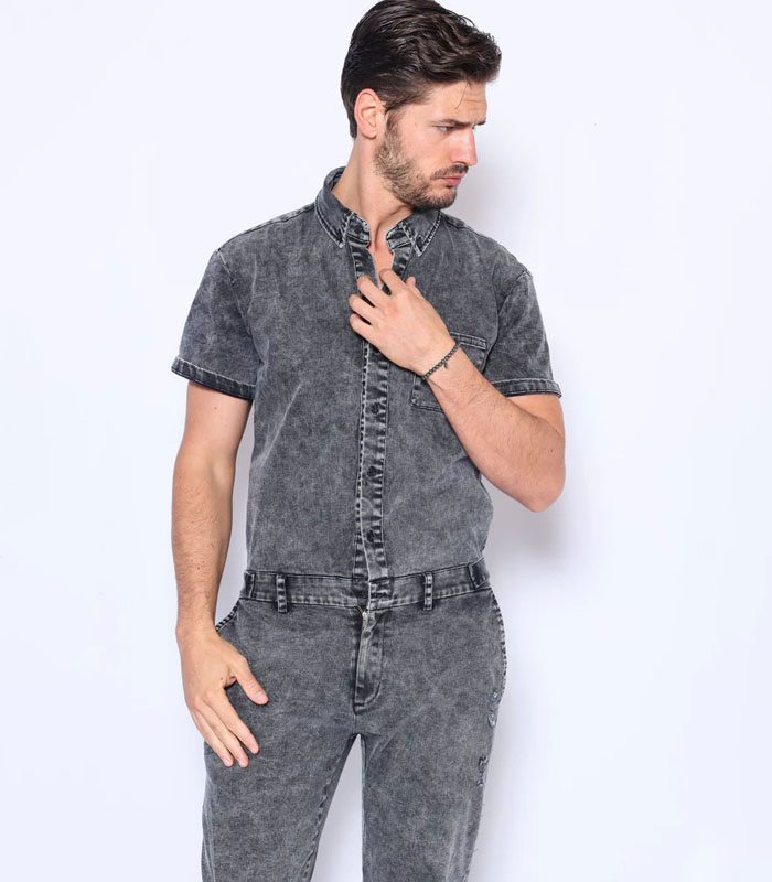 denim jumpsuit men