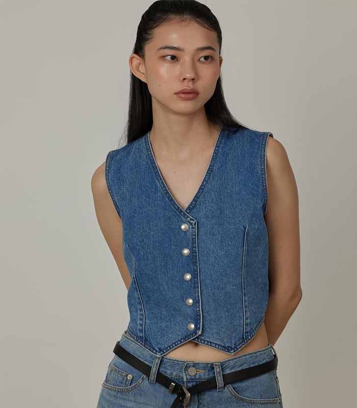 Western Denim Vest_Blue