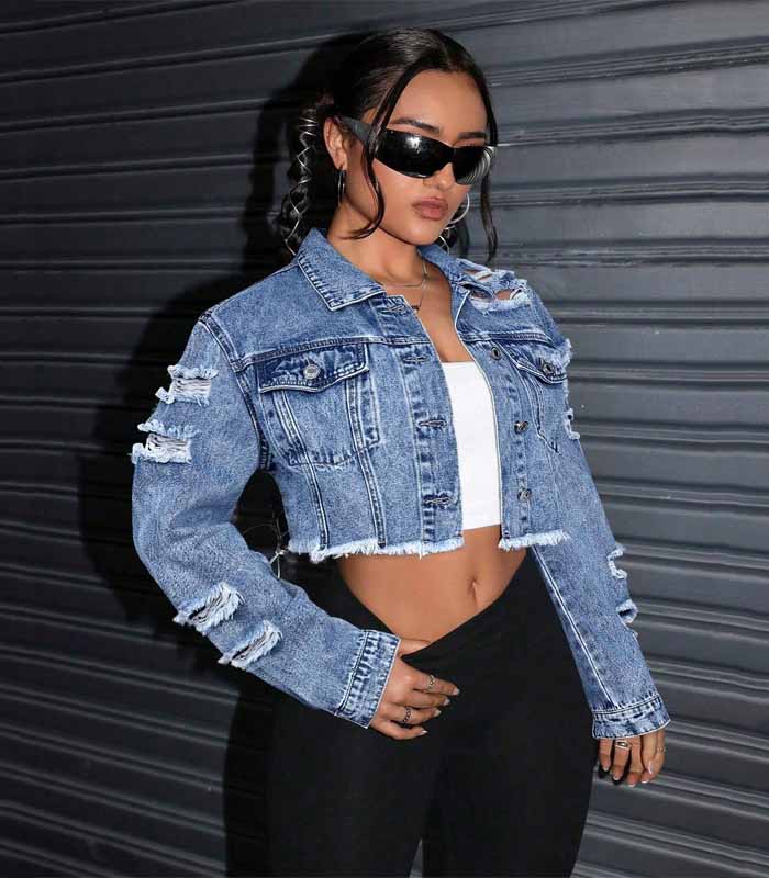 Women’s Distressed Denim Jacket