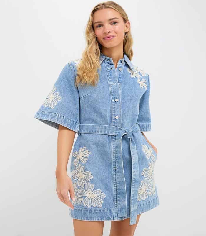 Light Wash Charlene Denim Mini Dress