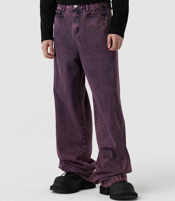 Relaxed Fit Purple Denim