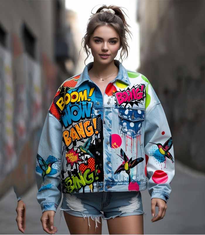 Bespoke Printed Denim Jacket – Women’s 